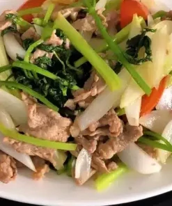 ĐÀ ĐIỂU XÀO HÀNH CÀ